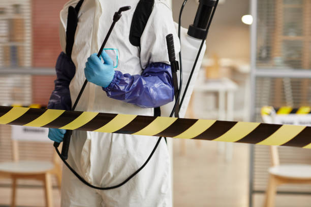 Professional Sewage Cleanup technician working in Chester, SD